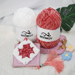 2pcs Chenille Wool Thread DIY Christmas Braided Material