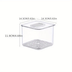 3pcs Refrigerator Storage Box Freshkeeping Box Vegetables And Fruits