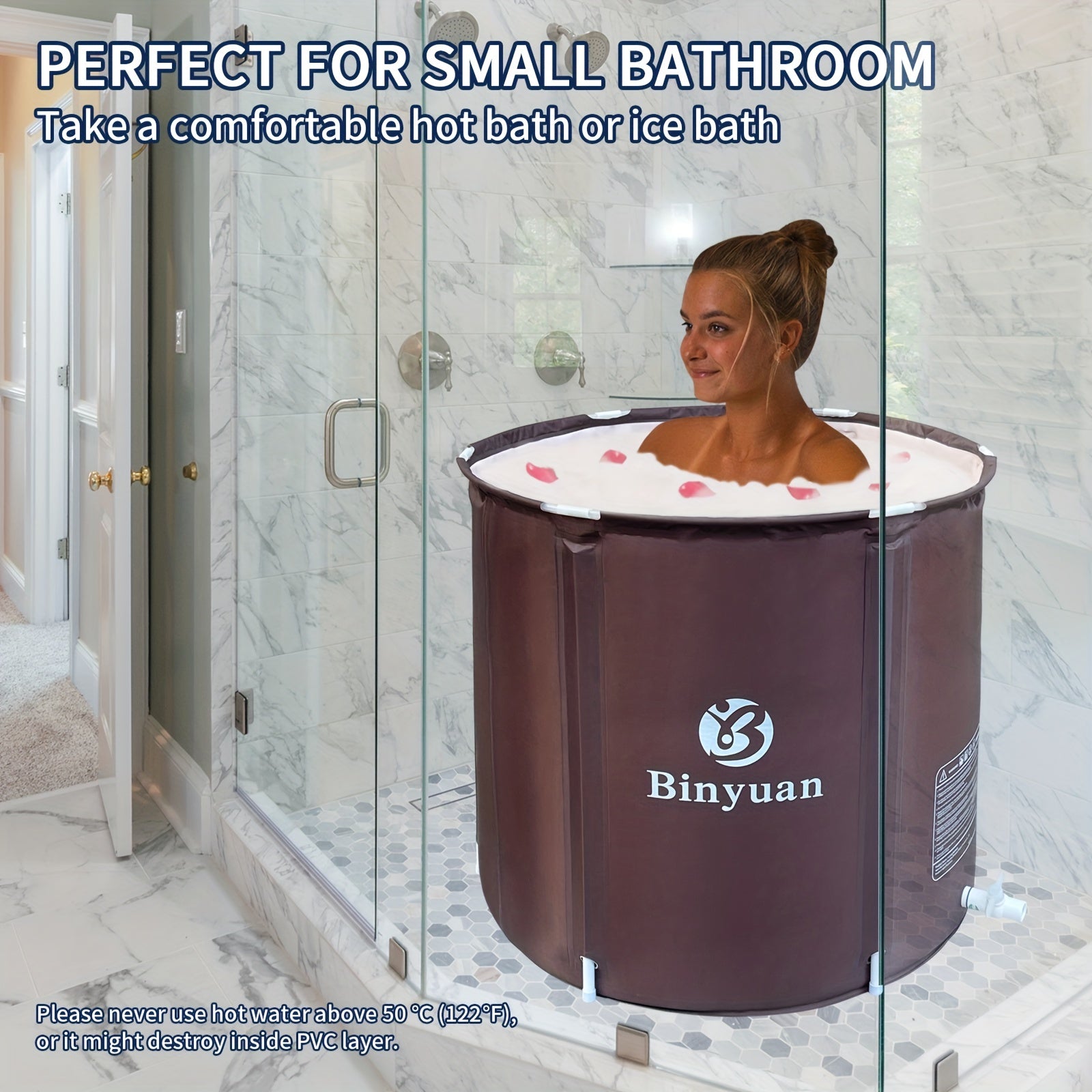 Portable Collapsible Bathtub Large Foldable Ideal For Hot Ice Bath