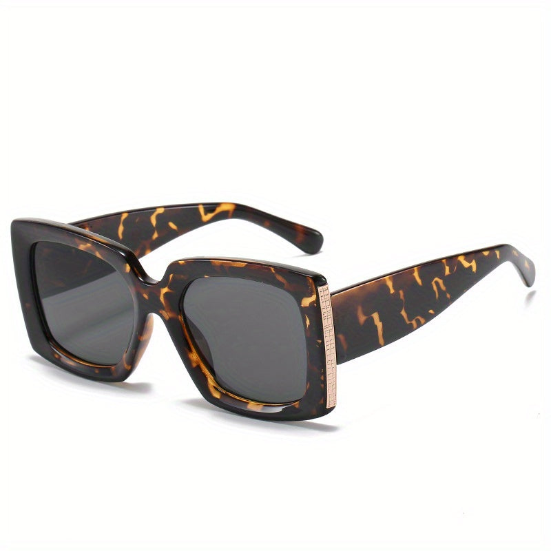 Y2K Tortoiseshell Square Sunglasses Gradient UV400 Sun Shades