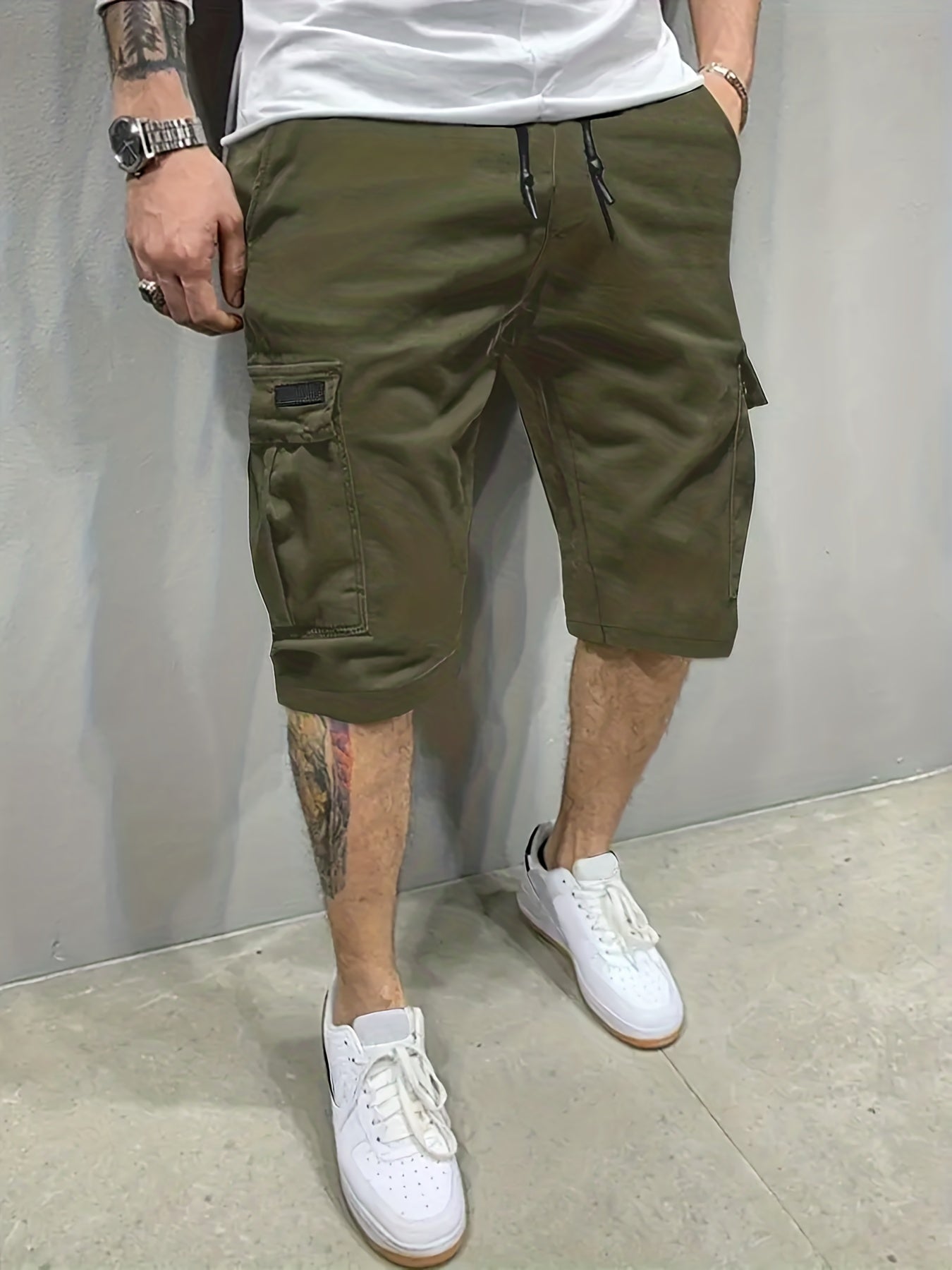 Men's Cargo Short Pants Drawstring Loose Shorts