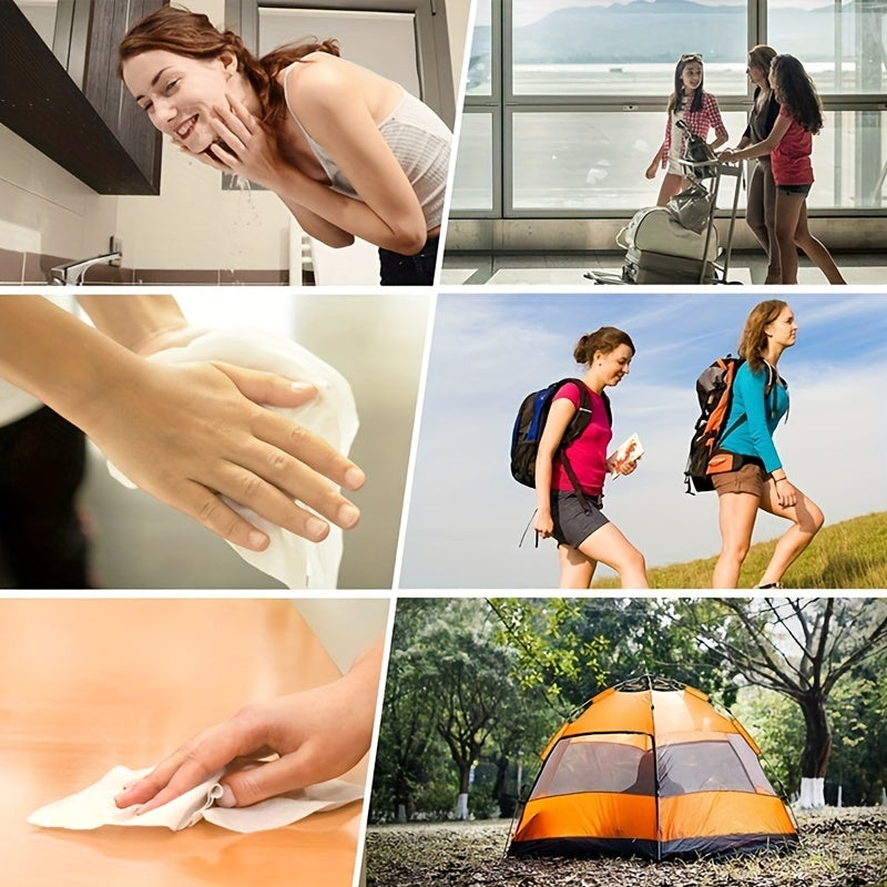 550pcs Compressed Towels + 5 Carrying Cases Camping Disposable Towels