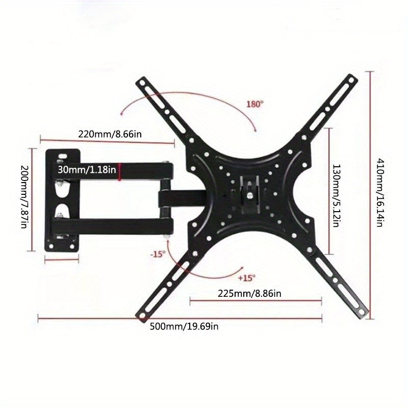TV Wall Mount Bracket Holder Adjustable Angle 25-66 cm Load 9.98KG