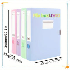 Morandi Plastic File Box Large Capacity Storage Box