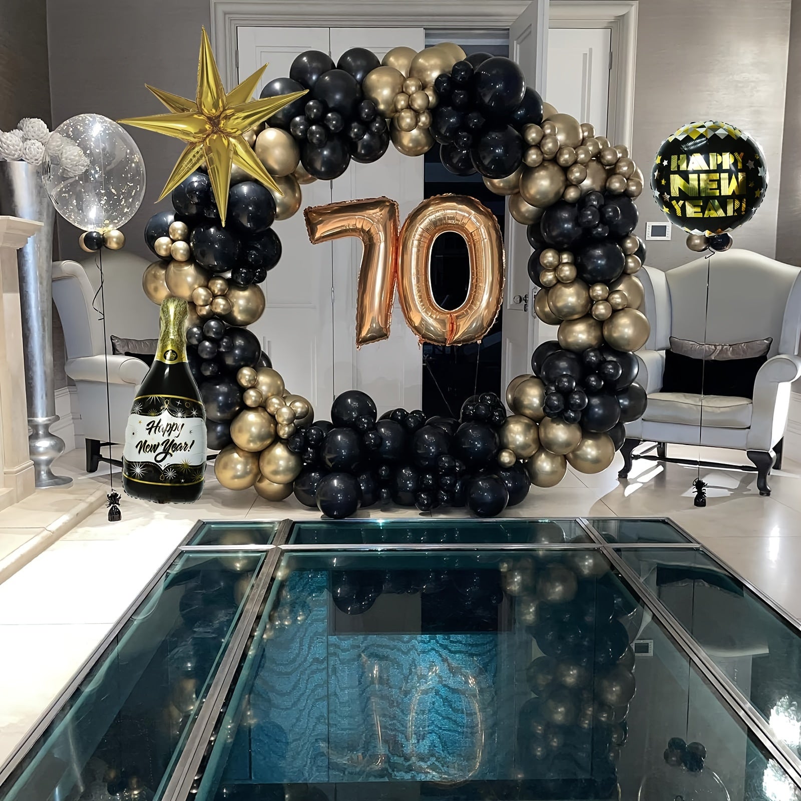 Golden Star Balloons for Party Decoration