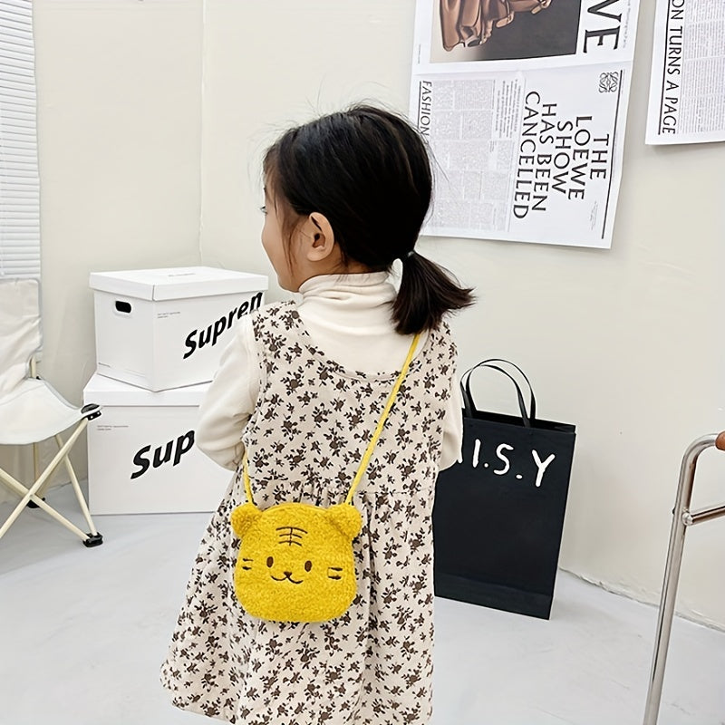 Bear Plush Crossbody Bag Small Animal Plush Coin Purse For Girls