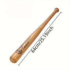 Hardwood Baseball Bat 4 Sizes for Practice and Games
