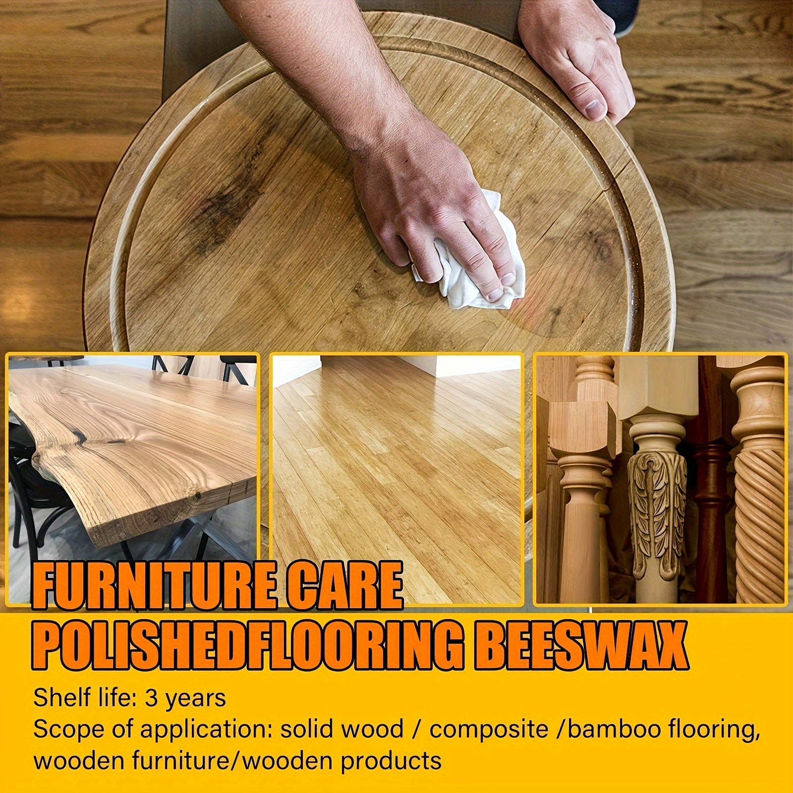3pcs 120ml 360ml Beeswax Maintenance Wood Floor Care