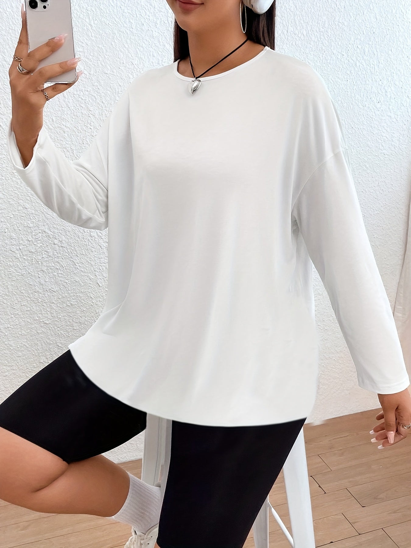 V Neck Long Sleeve Loungewear Top