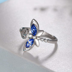 Dragonfly & Heart Adjustable Ring for Girls Kids Gift