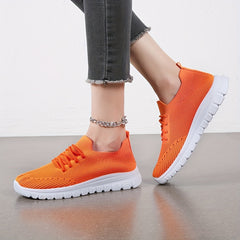 Women's Lightweight Mesh Sneakers Breathable Lace-up Running Shoes