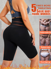 Sauna Sweat Shorts Zipper Front Yoga Running Athletic Shorts for Women