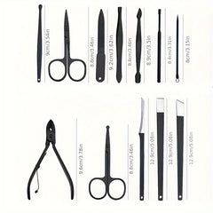 17pcs Nail Clippers Ear Cleaning Spoon Fingernail & Toenail Cutter Manicure Tool