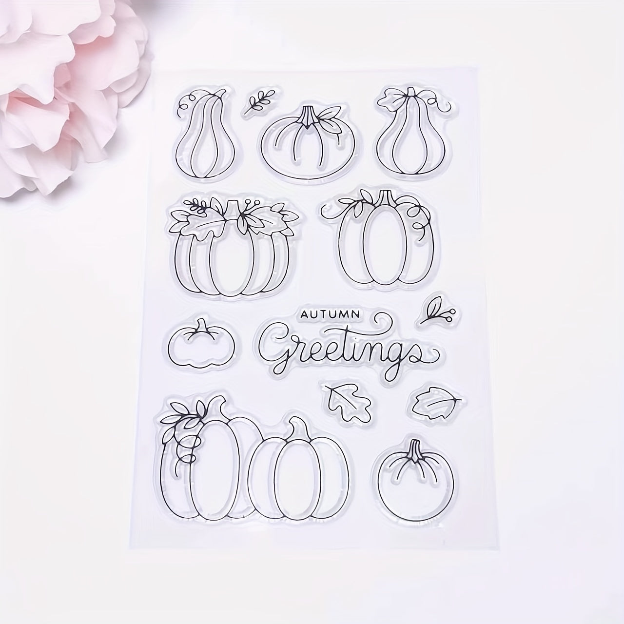 Pumpkin Clear Stamp for Holiday Card Making Decoration DIY Scrapbooking