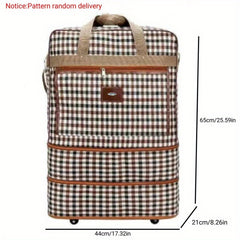 Air Checked Luggage Storage Bag Foldable Duffle Large Capacity Weekender Bag