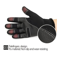 Men's Touch Screen Gloves Windproof & Warm Plush Waterproof Gloves