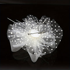 Dotted Mesh Flower Fascinator Hat 20s Hat Headband