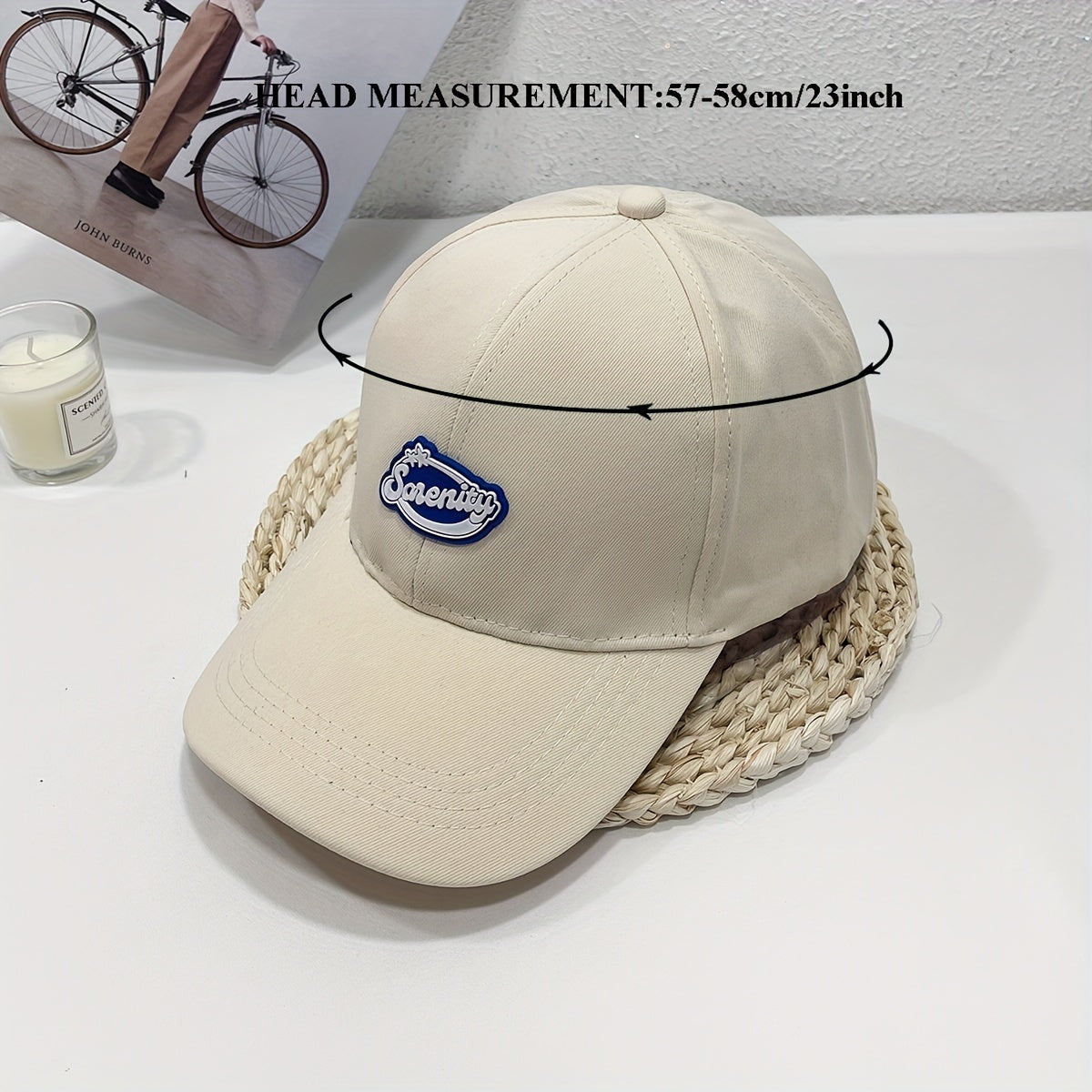 Label Decor Baseball Cap Solid Casual Couple Dad Hats Unisex Adjustable Sun Hats