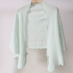 Wool Hollow Out Shawl Wrap Warm Artifact for Women