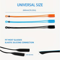 3pcs Adjustable Silicone Eyeglass Straps for Children and Adults