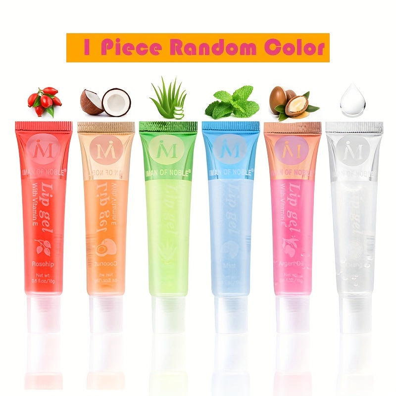 Hydrating Lip Gel With Vitamin E Rosehip Argan Mint Aloe Coconut Moisturizing