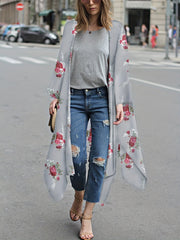 Sheer V Neck Loose Fit Cover Up Shirt