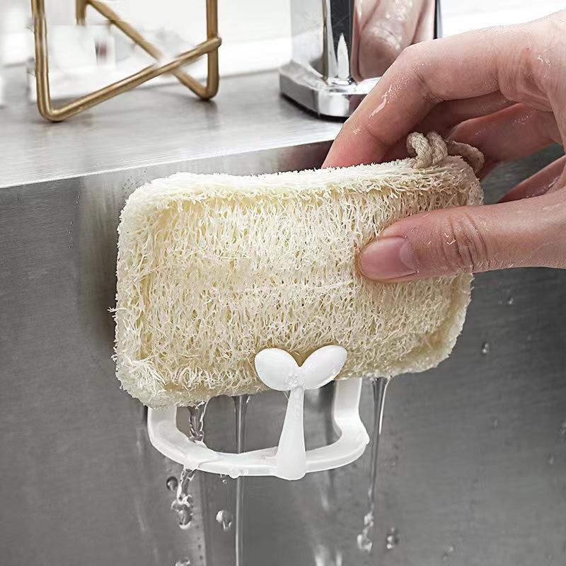 Scouring Pad Storage Rack Kitchen Sink Organizer Dishwashing Sponge Holder