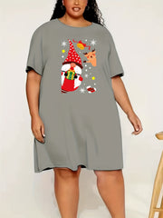 Gnome & Snowflake Deer Lounge Dress