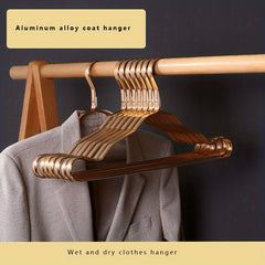 5pcs Non Slip Stainless Steel Clothes Hangers for Wide Shoulder Clothes