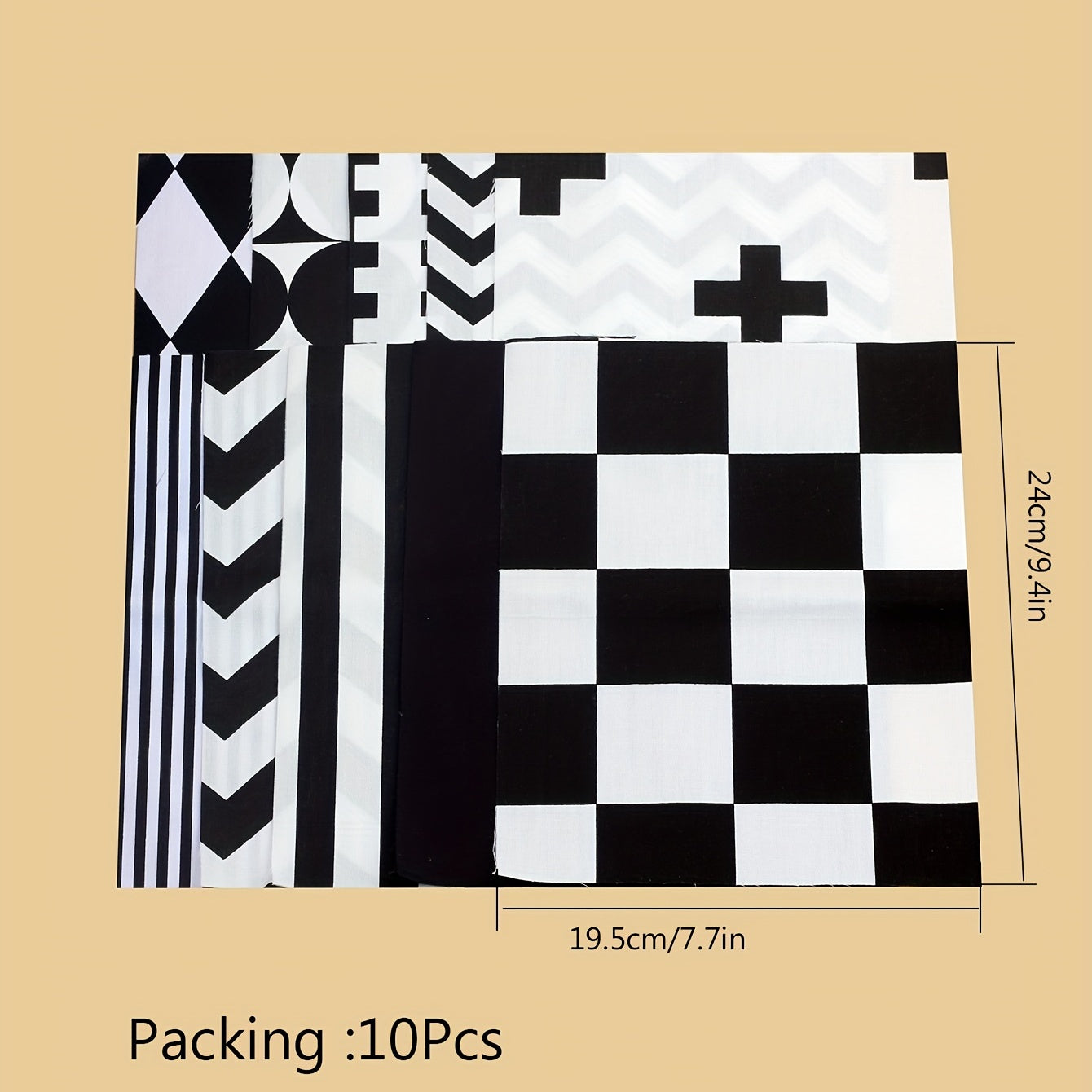 10pcs And Series Twill DIY Patchwork Fabric Random