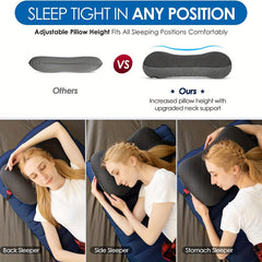 Ultralight Camping Pillow Neck Lumbar Support Removable Cover