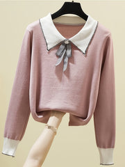 Long Sleeve Collar Sweater for Women