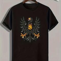 Eagle Symbol Pattern Print Men's Sports T-shirt Graphic Tee
