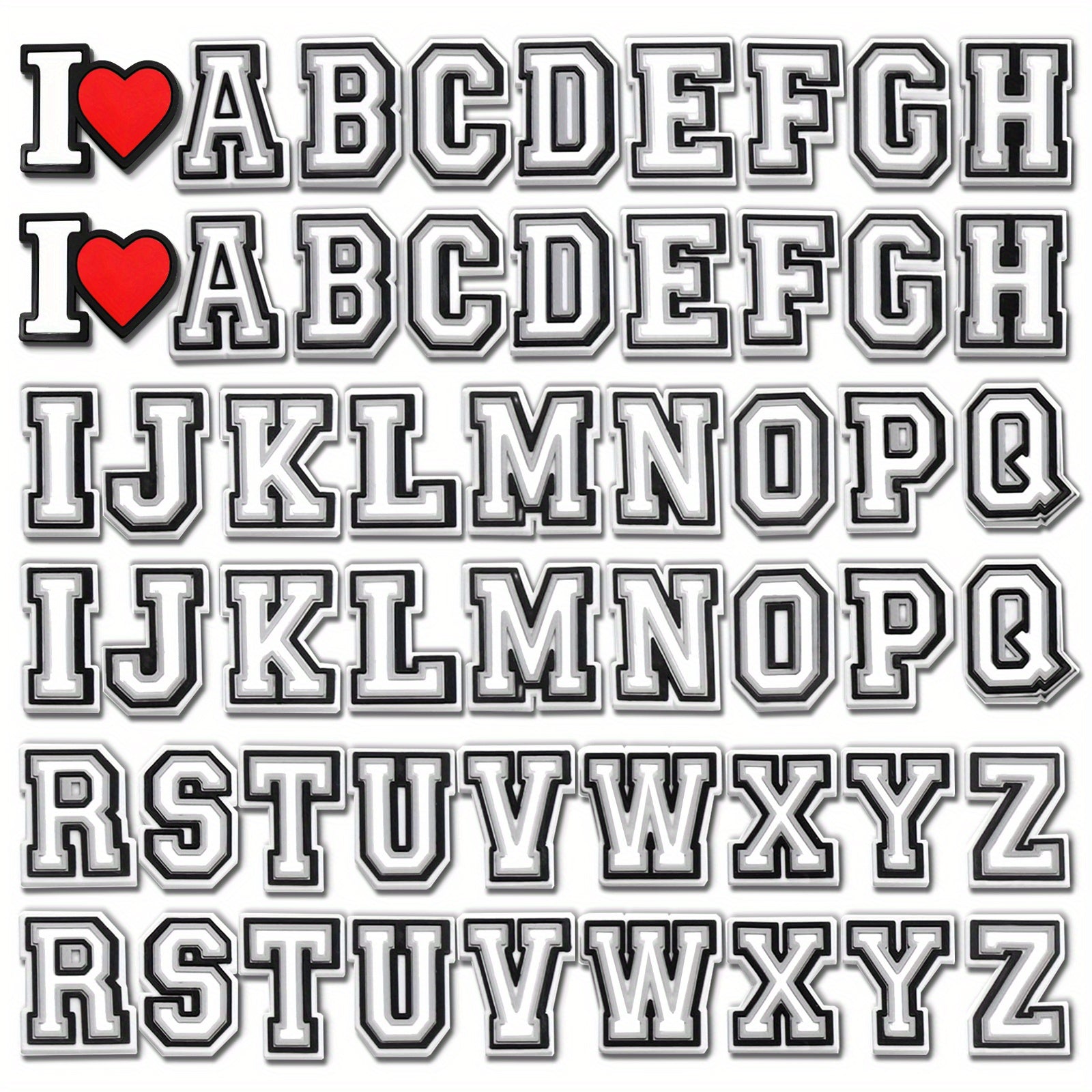 37 Letter Charms for Clog Sandals Shoe Decoration DIY Shoes Pins