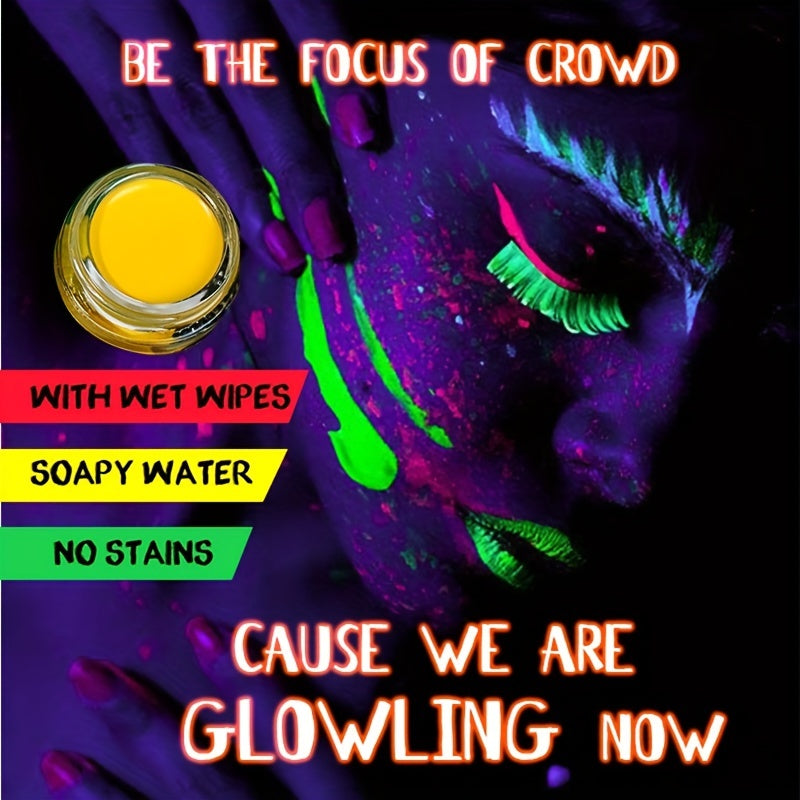 Fluorescent Body Paint Palette for Halloween Makeup