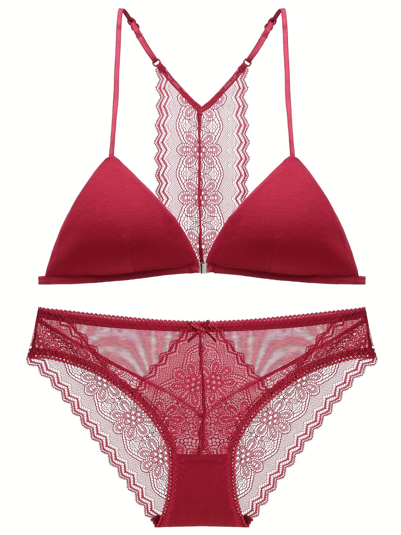 Lace Stitching Bra & Panties Set Women's Lingerie