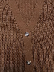Casual Cardigan Women's Plus Long Sleeve Single Breasted High Stretch