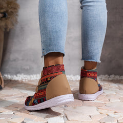 Geometric Print Snow Boots for Women Warm and Comfortable