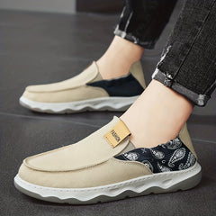 Men's No Tie Lace Slip On Loafers Casual Shoes