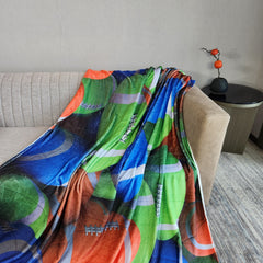 Warm Flannel Blanket with 3D Football Print