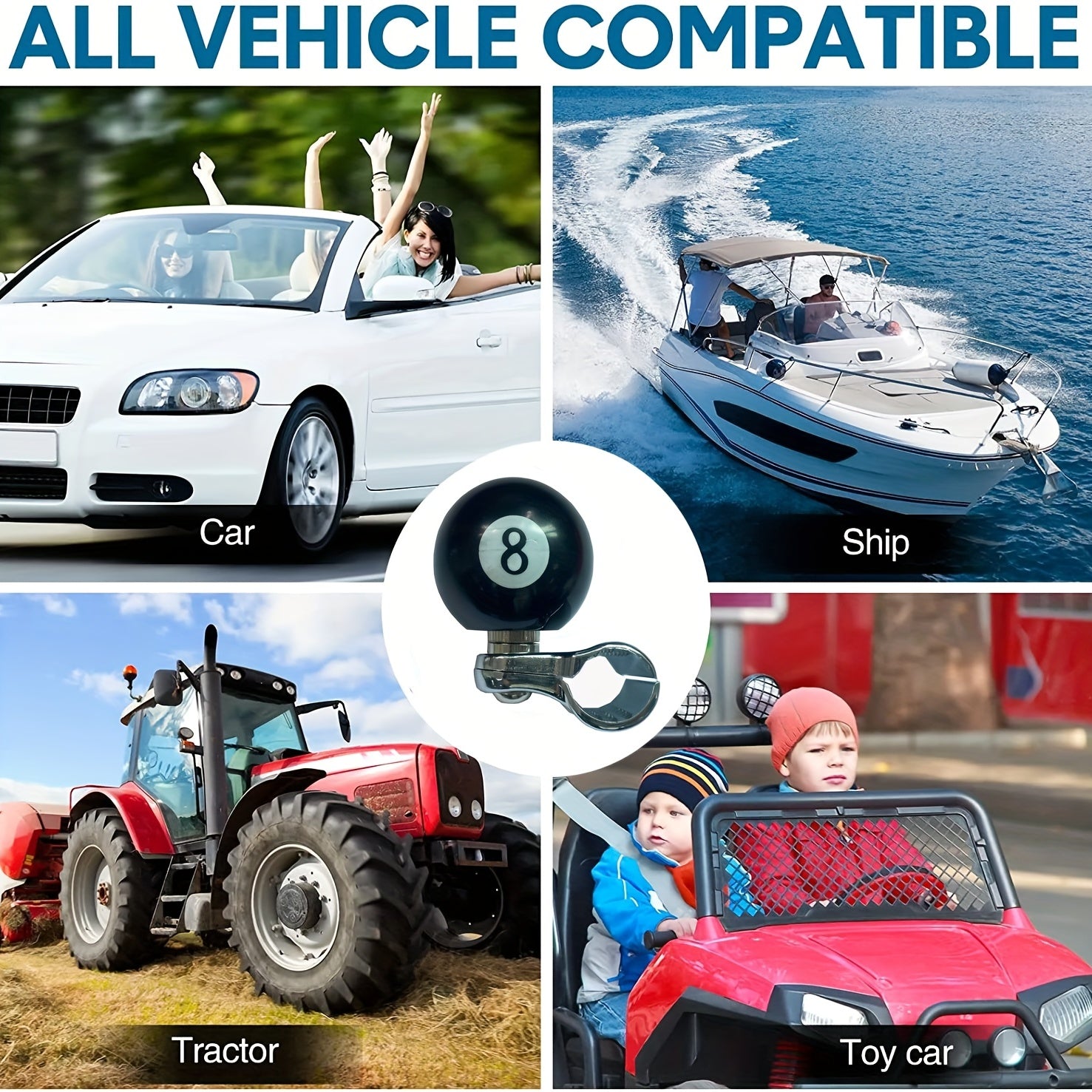 Steering Wheel Knob Spinner Tractor 360 Boat Steering Wheel Knob