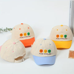 Kids Boys Happy Every Sunscreen Baseball Cap With Ears