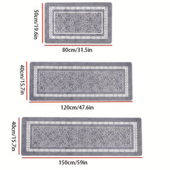 Grey Non-slip Absorbent Floor Mat for Living Room Bedroom
