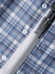 Men's Plaid Hawaiian Shirt Short Sleeve