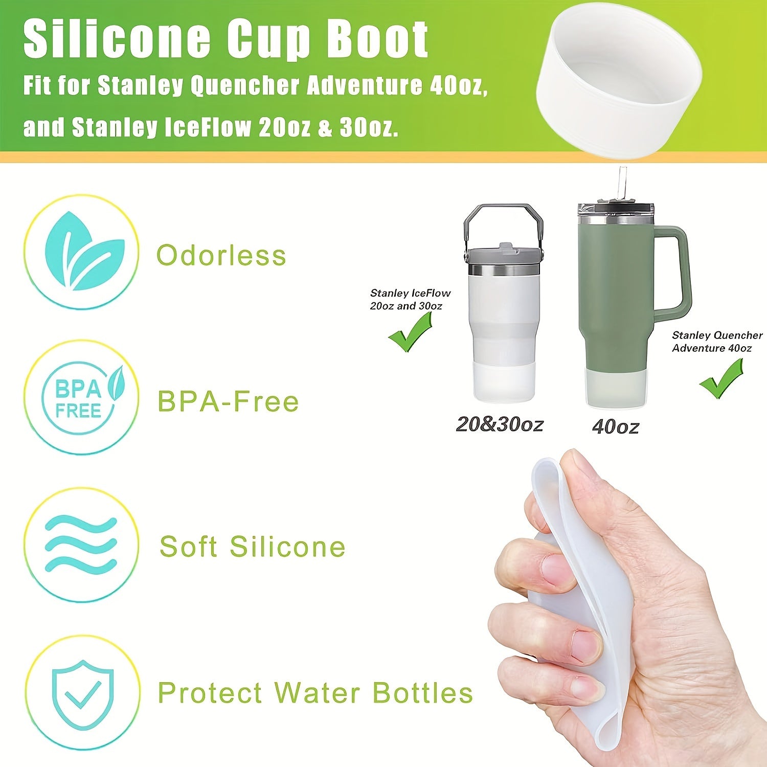 4pcs Tumbler Cup Accessories with Pouch Bag, Sleeve, Straw Lids