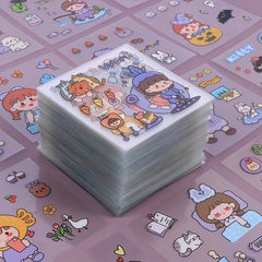 100pcs Children's Pet PET Stickers Diy Cartoon Decorative Stickers