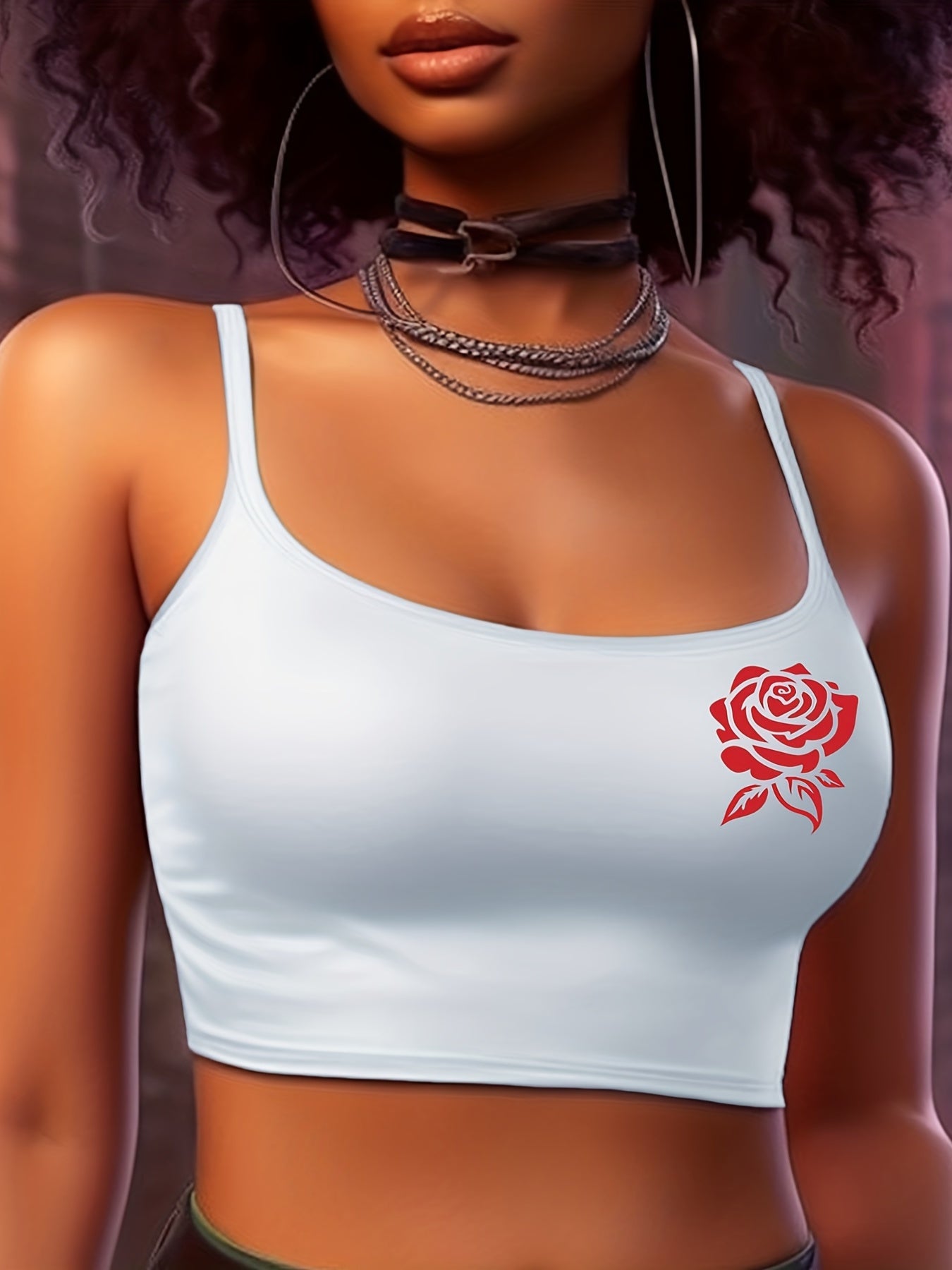 Flower Print Cami Sleep Top Sleeveless
