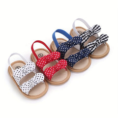 Bowknot Open Toe Sandals For Baby Girls Lightweight Breathable Anti Slip Sandals