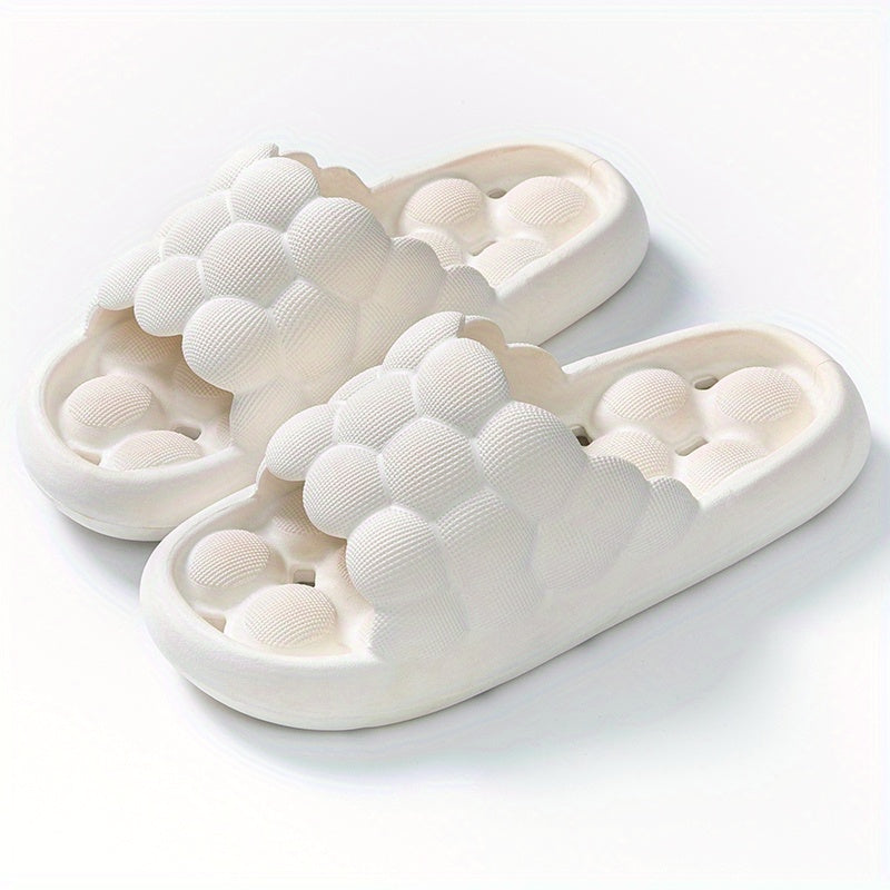 Women's Solid Slides Casual Slip On Home Bathroom Shoes Lightweight