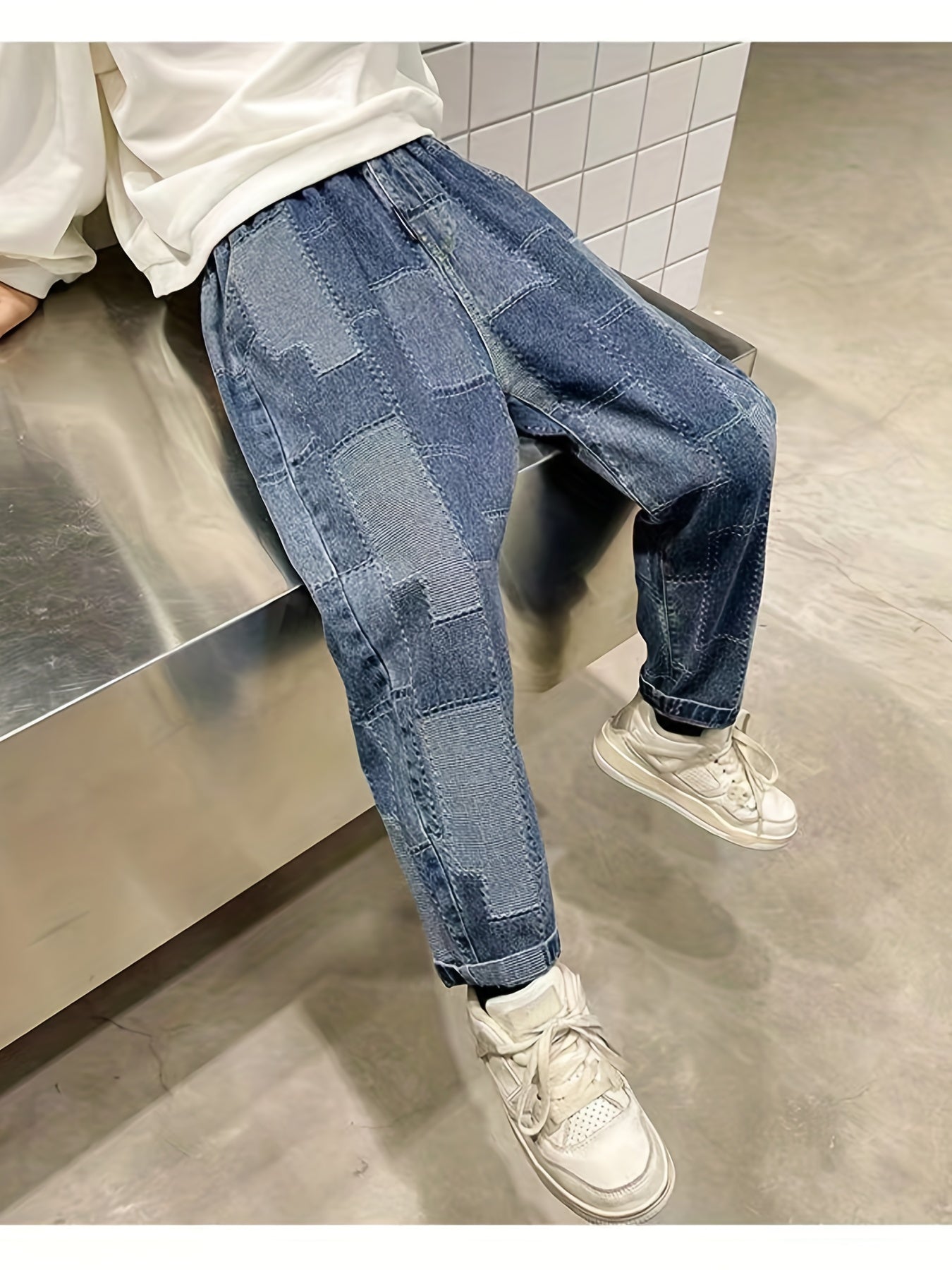 Boys Casual Denim Long Pants With Pocket Kids Clothing